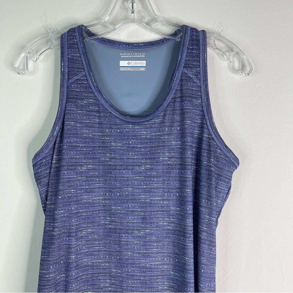 Columbia purple blue striped activewear yoga camping hiking midi dress medium - Picture 2 of 5